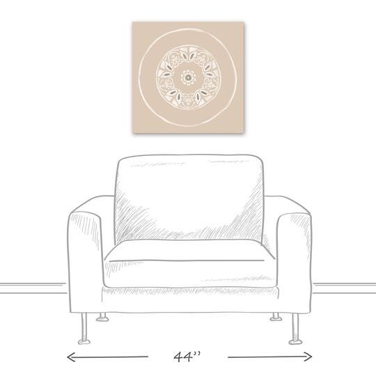 Neutral Medallion 20" x 20" Canvas Wall Art